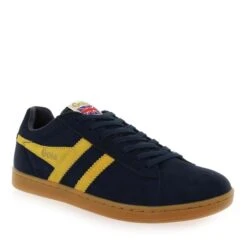 Gola EQUIPE SUEDE CMA495 - Marine Jaune -Muratti France Soldes 50923 22 01