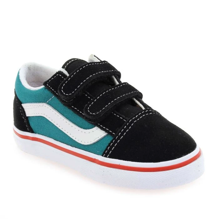 Vans OLD SKOOL V - Noir Vert 3 Vans OLD SKOOL V - Noir Vert – Image 3