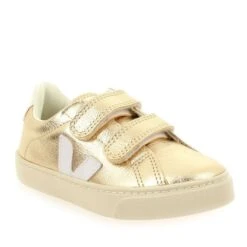 Veja SMALL-ESPLAR-VELCRO - Blanc Argent -Muratti France Soldes 63318 04 01 1