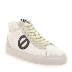 No Name STRIKE MID NAPPA GLOW - Blanc Argent