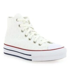 Converse CTAS PLATFO HI BRODERIE - Blanc