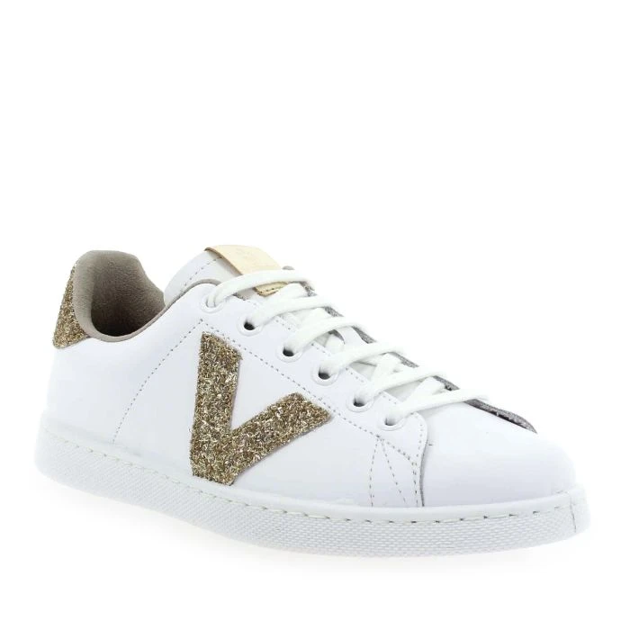 VICTORIA 1125188 TENIS PIEL VIRUTAS GLITTER - Blanc 1 VICTORIA 1125188 TENIS PIEL VIRUTAS GLITTER - Blanc