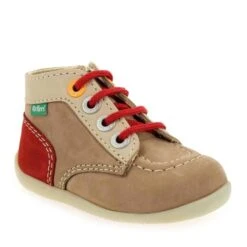 Kickers BONZIP-2 G E22 - Beige Rouge
