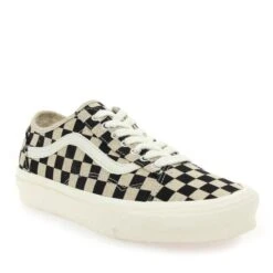 Vans OLD SKOOL TAPERED CHECKERBOARD - Noir Beige
