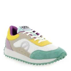 No Name PUNKY JOGGER AIR MESH - Blanc Vert D'eau