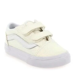 Vans OLD SKOOL V GLITTER - Blanc Pailleté