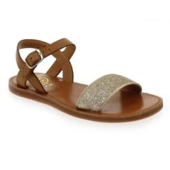 Pom D'Api PLAGETTE BUCKLE TAO - Camel Or
