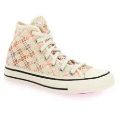 Converse CHUCK TAYLOR ALL STAR HI EGRET - Beige Orange